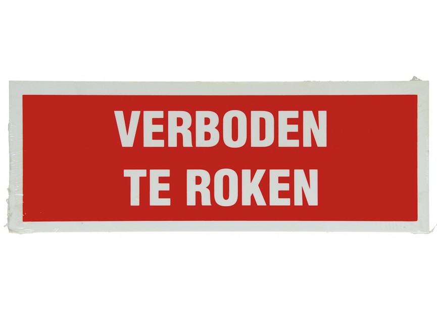 Sign.bord verboden te roken 330x120mm 