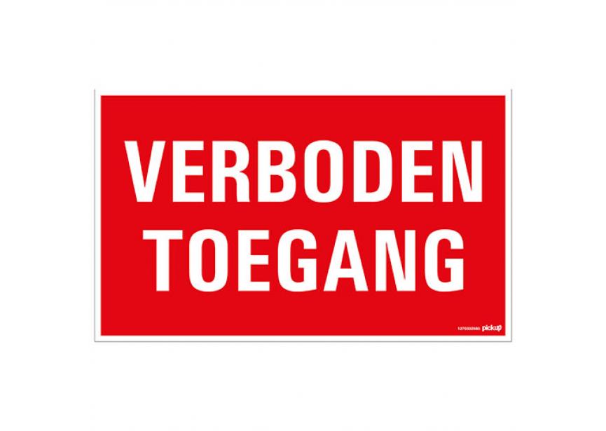 Sign.bord verboden toegang 330x200mm 