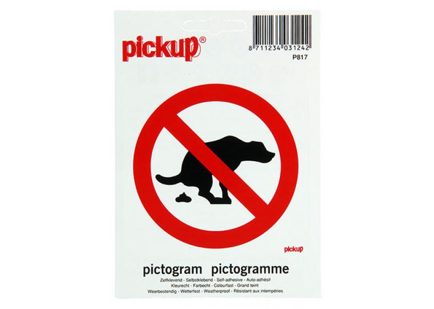 Sticker GEEN HONDENPOEP P817 100x100 