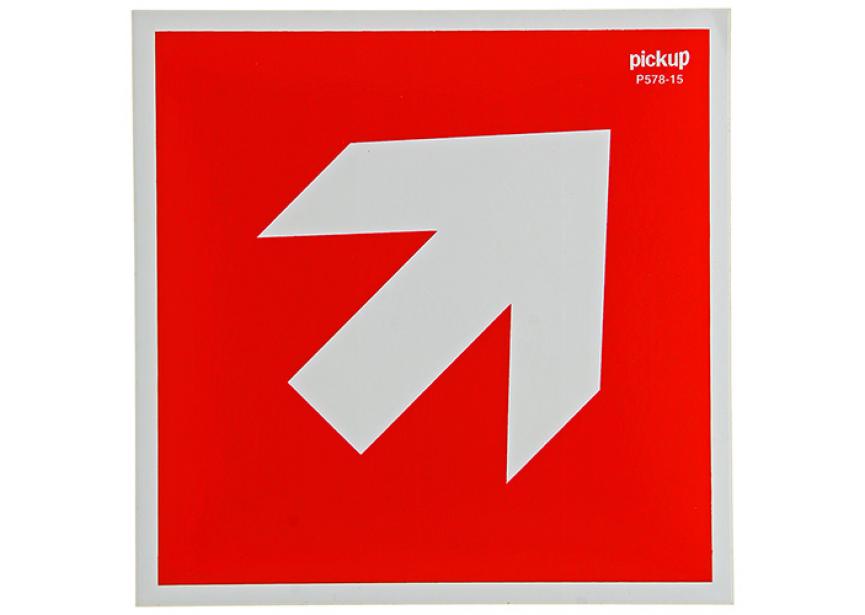 Sticker RICHTINGSPIJL 45° rood P578 150x150