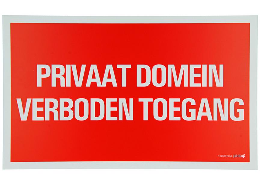 Sign.bord privaat domein verboden toegang 330x200