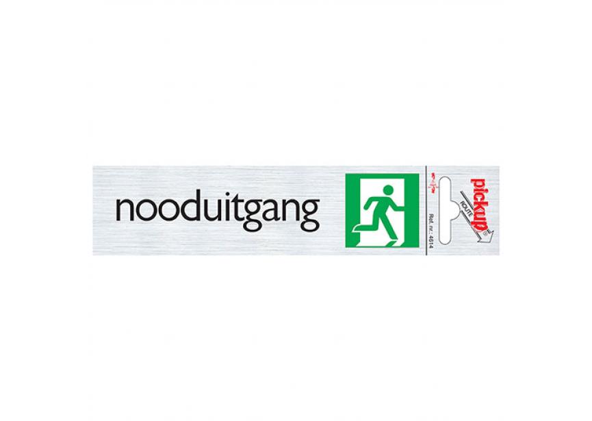 Route ALU nooduitgang + picto 165x44 